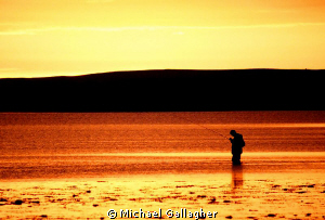 "Solitude". Sunset in the Orkney Islands in midsummer, af... by Michael Gallagher 